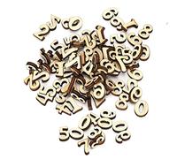 HEEPDD Kit de Bricolage de Chiffres en Bois, Copeaux de Bois Lisses de 200 Pièces, Parfait pour la Décoration Faite à la Main, Les Jeux éducatifs et Les Projets Familiaux Créatifs, Idéal pour Les