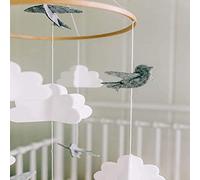 HEEPDD Kit de Bricolage Mobile, Kit d'artisanat avec Cadre en Bois avec un Design 3D Unique pour la Décoration de Chambre de bébé et Carillons éoliens Faits à la Main (Couleur assortie #32)