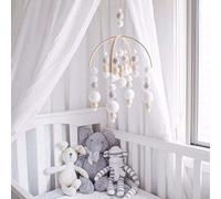 HEEPDD Kit de Bricolage Mobile, Kit d'artisanat avec Cadre en Bois avec un Design 3D Unique pour la Décoration de Chambre de bébé et Carillons éoliens Faits à la Main (Couleur assortie #31)