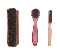 HEEPDD Kit de Brosses à Chaussures, 4 Pcs POLOSIE Nettoyage de Nettoyage de Premier Ordre et de Noix en Bois Horsehair Shine Chaussures Brosse Kit pour Sacs à Main