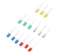 HEEPDD Kit de Circuits LED à Faible Consommation d'énergie, 100 Pièces, Diodes électroluminescentes Multicolores de 5 Mm avec Coque ABS pour Projets de Bricolage et Réparation d'appareils