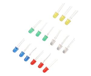 HEEPDD Kit de Circuits LED à Faible Consommation d'énergie, 100 Pièces, Diodes électroluminescentes Multicolores de 5 Mm avec Coque ABS pour Projets de Bricolage et Réparation d'appareils
