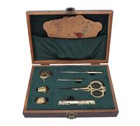 HEEPDD Kit de Ciseaux à Broder, Kit de Couture de Style Européen avec Ciseaux, Enfile-aiguille, Poinçon, dé à Coudre et Plus Encore, Cadeaux de Fête des Mères pour Adultes Débutants,