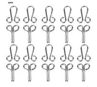 HEEPDD Kit de Couture à Crochets et œillets, 10 Paires, Fermoirs à Crochets et œillets Exquis, Faciles à Fixer pour le Remplacement des Crochets de (Fixé avec un collier brillant de 2,8 cm de)