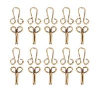HEEPDD Kit de Couture à Crochets et œillets, 10 Paires, Fermoirs à Crochets et œillets Exquis, Faciles à Fixer pour le Remplacement des Crochets de (Boucler le crochet à col en bronze avec 2,8 cm de)