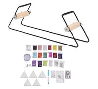 HEEPDD Kit de Métier à Tisser à Perles, 29,8 X 6,2 Cm, Machine à Perles en Bois de Cèdre avec Accessoires en Métal et Aiguilles en Acier Inoxydable, pour la Fabrication de Bijoux,