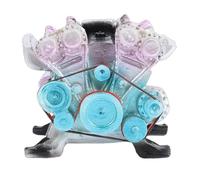 HEEPDD Kit de Moteur de Modèle en Résine, Kit de Construction de Moteur simulé Peint à la Main en 3D, Ornement de Bureau de Style Industriel de Science Mécanique Unique pour la