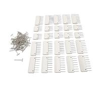 HEEPDD Kit de Peigne de Blocage en Tricot avec épingles Doubles, Bloqueur à Tricoter Rapide pour Projets de Crochet, pour les Artisans, 25pcs, en Plastique/Acier Inoxydable