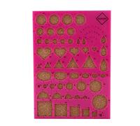 HEEPDD Kit de Quilling en Papier, 4 Couleurs en Papier Artisanat Quilling Toolt Wild Wember Willing Outils Fournit Inclure le Gabarit de Planche épingles de Pincement (Rose rouge)