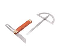HEEPDD Kit de Rapporteur D'angle en Acier Inoxydable et Laiton, Règle de Rotation Réglable à 360 Degrés, Outil de Mesure de Biseau en T, Kit Complet pour le Dessin, L'artisanat et