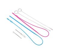 HEEPDD Kit de Retourneur de Boucle de Couture 6 Pièces, Ensemble d'outils d'enfilage avec Enfileur de Cordon en Plastique, Crochets de Retourneur de Boucle pour Vêtements de Bricolage, Ceintures,