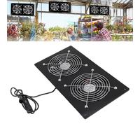 HEEPDD Kit de Ventilateur D'échappement à énergie Solaire, Panneau Monocristallin de 15 W avec Double Ventilateur Imperméable IP67, Système de Ventilation pour Le Poulteur de Poulet à