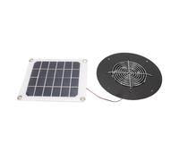 HEEPDD Kit de Ventilateur D'extraction Solaire 10 W, Ventilateur Rond de 8,7 Pouces avec Sortie de 4,7 Pouces pour Poulailler, Serre, Maison pour Animaux de Compagnie