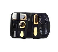 HEEPDD Kit d'entretien des Chaussures Kit de Cirage de Chaussures 8 Pièces, Matériau en Cuir, étui de Voyage Portable, Comprend des Brosses et des Cirages pour Toutes les et Bottes, Nécessités