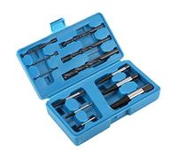 HEEPDD Kit d'extracteur de Vis en Acier 12 Pièces, Retrait sans Effort des Boulons Cassés des Surfaces Métalliques en Bois, Acier traité Thermiquement pour les Travaux Difficiles, 6 Forets, 6
