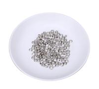 HEEPDD Kit D'œillets en Laiton 100 Ensembles D'œillets à Trou Rond en Métal de 4 Mm pour L'artisanat du Cuir, les Vêtements, les Sacs, les Chaussures, les Ceintures, les Chapeaux, les (SILVER)