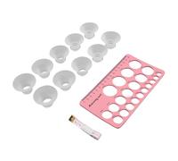 HEEPDD Kit d'insertion de Bride de Règle de Mamelon, Outil de Dimensionnement de Bride de Tire-lait, Outil de Mesure de Mamelon, Inserts en Silicone pour de 24 Mm avec Conception Hygiénique Flexible