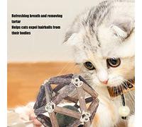HEEPDD Kotinip Wooden Hair Ball Vomit Appetite pour Augmenter Les Jouets pour Les Chats Actifs Robe Catnip Silver