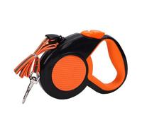 HEEPDD Laisse Rétractable pour Chien de 16,4 Pieds, Laisse Légère avec Verrouillage de Pause de Frein à Une Main pour Chiens et Chats de Petite à Moyenne Taille jusqu'à 44,1 LB (Orange Fluo)