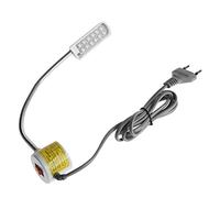 HEEPDD Lampe à LED à Coudre, Lampe de Travail à col de Cygne réglable avec Base de Montage magnétique pour Studio, Tours, perceuses à Colonne[EU Plug 12-LED] Lampes de Table