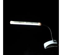 HEEPDD Lampe DE Bureau LED avec Une Pince à Pince à Rayures Alimentation USB Table DE Ligne LA Lite (White)