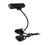 HEEPDD Lampe Lampe LED à Pince, 10 LED, Col de Cygne Réglable, de Lecture Portable pour Pupitre, Bureau, Piano, Noir, Appareils de Cuisine AC 110-220V (Batterie petite pince 10 lumières avec USB #02)