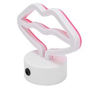 HEEPDD Lampe Néon, Signe Néon Décoratif en Forme de Lèvre Rose avec Alimentation USB, Lumière LED Romantique pour la Décoration de la Maison et la Chambre de bébé