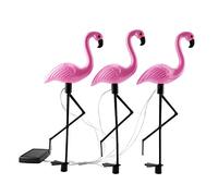 HEEPDD Lampe Solaire d'extérieur en Forme de Flamant Rose, Lampe Décorative sur Piquet d'allée à énergie Solaire pour Jardin, Cour et Patio avec Un Design coloré et Une Installation Facile