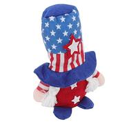 HEEPDD Leprechaun Patriotique du 4 Juillet, Peluche Leprechaun Patriotique Artisanal Priable Facture pour la Célébration des Vacances (Chapeau étoile Bleue)