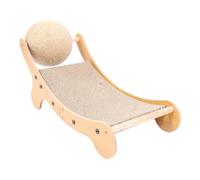 HEEPDD Lit Griffoir pour Chat, Matériau en Sisal, Chaise Longue Multifonctionnelle pour Chat avec Balle Jouet et Conception Spacieuse pour Le Jeu et la Détente en Intérieur