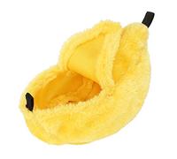 HEEPDD Lit pour Animaux de Compagnie, Maison Suspendue en Forme de Banane Douce pour Hamster, Lit Confortable en Peluche 7,87x2,55 Pouces, Confortable pour Petits Animaux (Yellow)