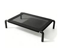 HEEPDD Lit surélevé pour Chien en Rafraîchissante, capacité de 250 Kg, Cadre en Fer, Conception Surélevée Hors Sol pour Grands Chiens, Intérieur et Extérieur, sans Outils, (Petit 73,5×51,5×15 cm)