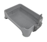 HEEPDD Litter Boxes Chien Potty Patty, Petits Chiens Puppy Toilet Dogable Dog Dog Potty Training Toilet pour 1,5 2,5 Kg Formation Intérieure 20,1 X 14,2 X 4,7 Pouces Nan (Gray)