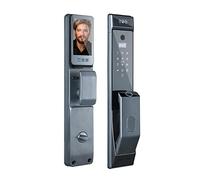 HEEPDD Lock WAFU Serrure de Porte Intelligente à Empreintes Digitales avec Caméra, Alliage d'aluminium, 5 Méthodes de Déverrouillage, Gris, Batterie au Lithium Rechargeable, Compatible WiFi,