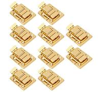 HEEPDD Loquet de Boîte, Loquet en Fer - 10 Pièces 1,1x1,57 Pouces à Bascule en Acier Inoxydable doré avec Construction Robuste, Fonctionnement Fluide et Utilisation Polyvalente pour les Projets de