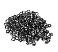 HEEPDD Lot de 100 œillets Ronds en Laiton de 4 Mm pour Maroquinerie, Scrapbooking, Chaussures, Ceintures, Chapeaux, Sacs, étiquettes, Vêtements, Sacs à Dos, Accessoires (Couleur du pistolet)