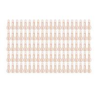 HEEPDD Lot de 100 Trombones en Forme de n Fer, Jolis Marque-pages pour L'organisation de L'école et du Bureau, Finition Orange, Prise en Main Sécurisée pour la Gestion des Fichiers