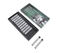 HEEPDD Lot de 12 Pastels Doux Pigmentés, Mélange Lisse pour un Ombrage sans Effort et une Coloration Vibrante, Forme Carrée Crée des Points, des Lignes Fines et épaisses Remplissent de Grandes (BLACK)