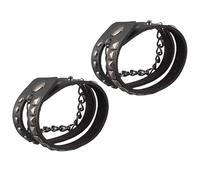 HEEPDD Lot de 2 Bracelets Punk Vintage en Simili Cuir avec Rivets en Alliage, pour Groupe de Rock Punk, Fête, Voyage, Tenue Décontractée Quotidienne