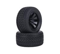 HEEPDD Lot de 2 Pneus de Voiture RC pour Camions de Course à l'échelle 1:12, Construction en Caoutchouc avec Moyeux en Plastique Garantissant Une Installation sans Effort sur Les Modèles, Surface