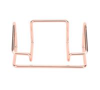 HEEPDD Lot de 2 Porte-Cartes de Visite en Métal, Présentoir en Fer, Résistant aux Chutes, Finition Lisse, Galvanoplastie, pour Bureau, Maison, capacité de 50 Cartes (Or rose)