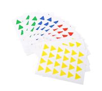 HEEPDD Lot de 288 Autocollants Triangulaires à Codage Couleur, 1,6 X 1,4 Cm, Rouge, Jaune, Bleu, Vert, pour le Marquage de Cartes, les Notes d'étude, l'organisation du Planificateur, Fournitures de