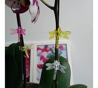 HEEPDD Lot de 30 Pinces à Orchidées en Forme de Libellule, Supports en Plastique pour Tiges D'orchidées et Plantes Grimpantes, 6 Couleurs. (comme montré)