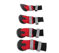 HEEPDD Lot de 4 Bottes pour Chien, Imperméables, Réfléchissantes, Antidérapantes, Chaussures de Protection Hautes, avec Fermeture Réglable, pour Chiens de Grande et Moyenne Taille, (L)