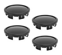 HEEPDD Lot de 4 Cache-moyeux en Résine ABS Anti-Rayures 75 Mm, Protection Contre la Pluie et la Poussière pour Voitures, Installation Facile pour Divers Véhicules, Roues et Accessoires (Black)