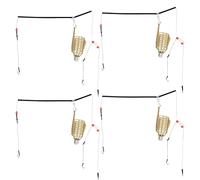 HEEPDD Lot de 4 Cages d'appâts de Pêche Portables, Panier à Leurres Léger de 1,8 Once pour Les Pêcheurs de Carpes, Poids Multiples 20g 30g 40g 50g, Utilisation en Eau Douce, Boîte de Matériel (20g