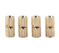 HEEPDD Lot de 4 Charnières Dissimulées en Laiton, Charnière de 8 Mm, Angle D'ouverture de 180 Degrés pour Armoire, Boîte à Bijoux et Projets de Bricolage, Matériau en Cuivre, capacité