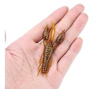 HEEPDD Lot de 4 Leurres Artificiels en Silicone pour écrevisses, Appâts Souples en Silicone Durable, Parfaits pour Les Amateurs de Pêche au Bar et à la Carpe (6#)