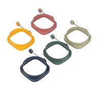 HEEPDD Lot de 5 Anneaux à œufs en Silicone, Moule à Poêle Antiadhésif pour des Crêpes aux œufs Parfaites, Outil de Cuisson Polyvalent en Plusieurs Couleurs, Convient aux Poêles Standard de 3,3 X 0,9