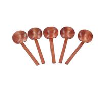 HEEPDD Lot de 5 Cuillères de Cuisine en Bois, Cuillères de Cuisine, Cuillère à Mélanger en Bois avec Bords Arrondis pour Soupe Chaude, Nouilles Ramen, Casseroles Anti-rayures, 5 Pièces, Composite